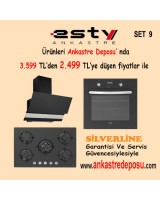 Esty Ankastre Set 9 ( 3420X9 Davlumbaz + ACO5365B01 Ocak - AEF6272BO1 Fırın )